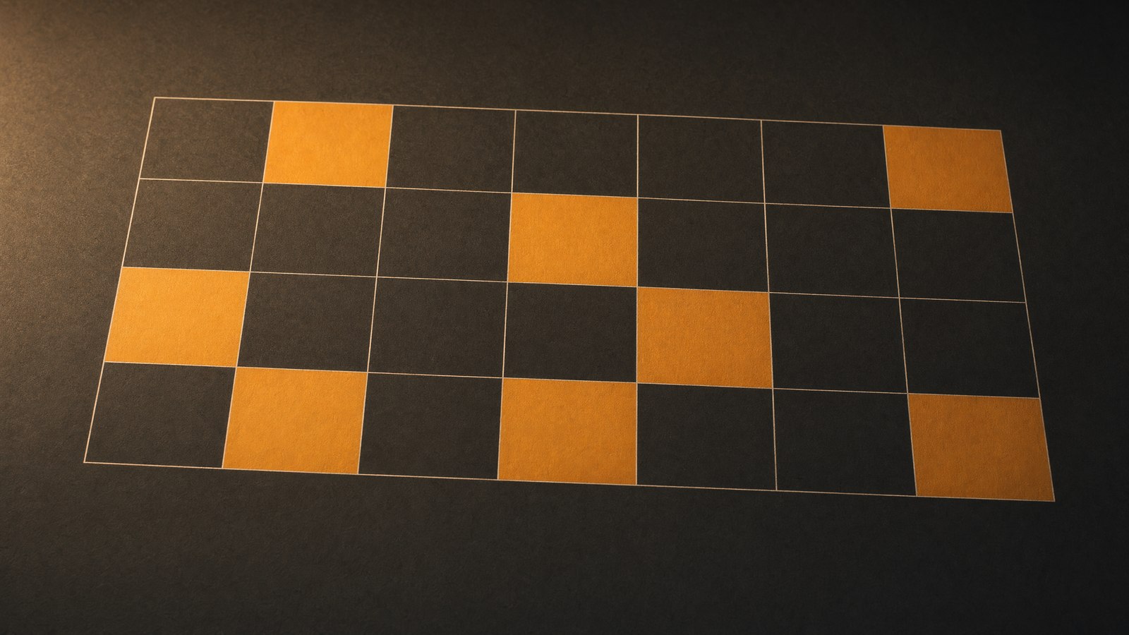 An abstract weekly-schedule grid with several cells filled in warm amber